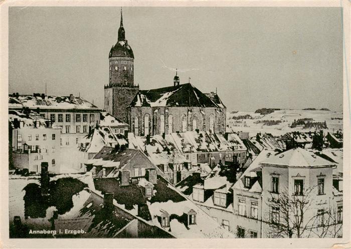 Annaberg -Buchholz Erzgebirge Ortsansicht Kirche