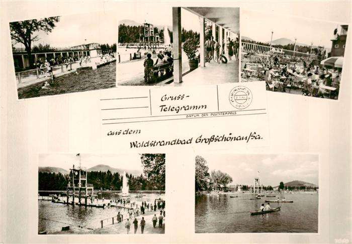 Grossschoenau Sachsen Waldstrandbad Teilansichten
