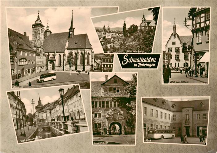 Schmalkalden Thueringen Altmarkt Weidebrunnen Tor Im Schlosshof Schlossblick Pos