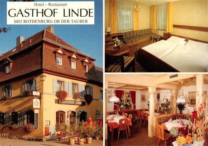 ROTHENBURG   TAUBER Bayern Gasthof-Linde Hotel-Restaurant Wuerzburger-Tor Fassad