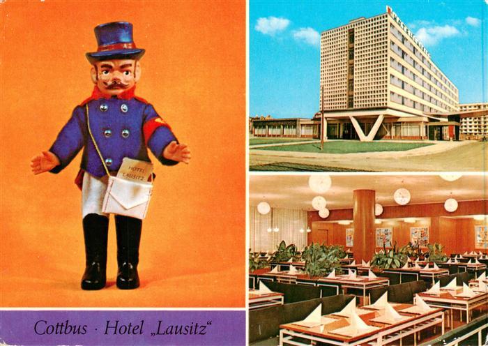COTTBUS Brandenburg Hotel-Lausitz Hotelgebaeude Hotelrestaurant Brieftraeger-Fig