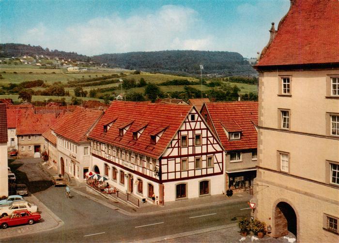 Fladungen Rhoen-Grabfeld Bayern Zum-Loewen Gasthof Pension Fachwerkhaus Marktpla