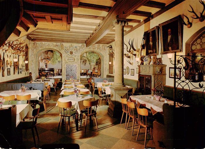 ROTHENBURG   TAUBER Bayern Baumeisterhaus Cafe-Restaurant-Konditorei Jagdtrophae
