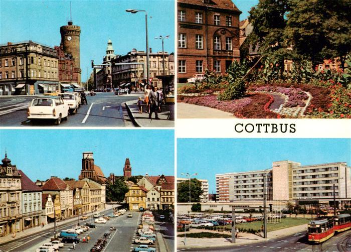 COTTBUS Brandenburg Ernst-Thaelmann-Platz Blumenuhr Altmarkt Hotel-Lausitz Sprem