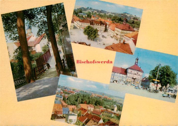 Bischofswerda Sachsen Marktplatz Rathaus Stadtpanorama Baeume Altstadt Mehrbildk
