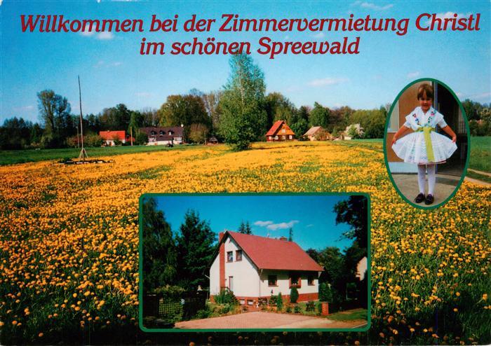 Burg Spreewald Brandenburg Zimmervermietung-Christl Spreewald Blumenwiese Loewen
