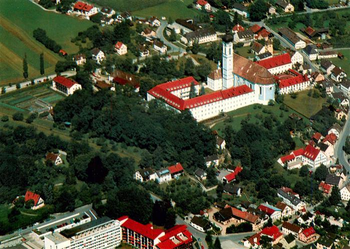 Diessen Ammersee Klosterpfarrkirche Wohnstift Kloster Kirchturm Fliegeraufnahme