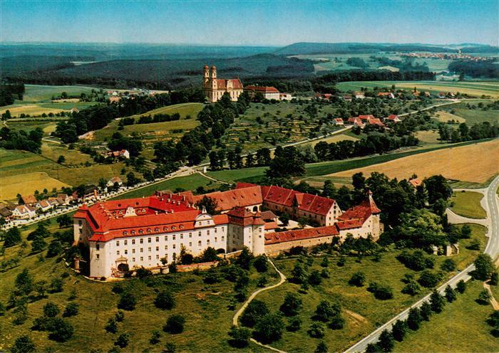Ellwangen Jagst Schloss Wallfahrtskirche Schoenenberg Fliegeraufnahme Felder Wal