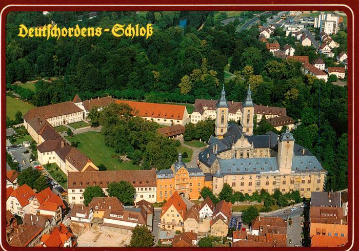 BAD MERGENTHEIM BW Deutschordens-Schloss Fliegeraufnahme Kirche Altstadt Wald Pa