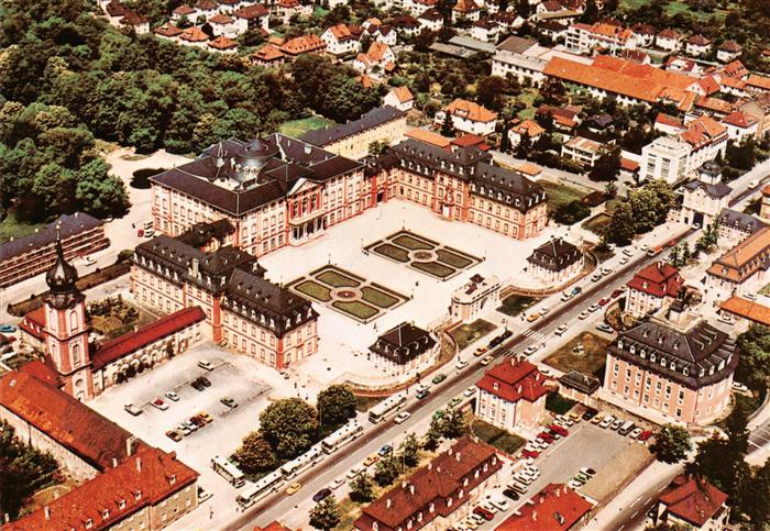 BRUCHSAL Baden Schloss Fliegeraufnahme Barockschloss Garten Park Kirche Ortschaf