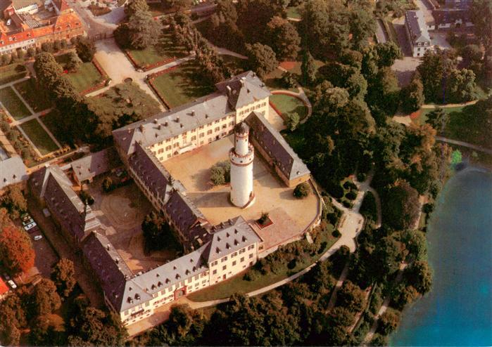 BAD HOMBURG von der Hoehe Hessen Schloss Fliegeraufnahme Turm Park Gartenanlage