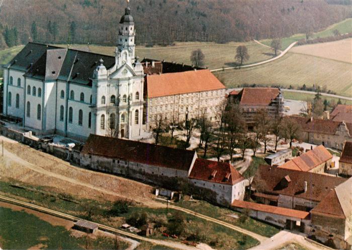 Neresheim Abtei Kloster Kirche Fliegeraufnahme Barock Felder Nordwesten