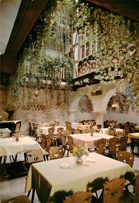 ROTHENBURG TAUBER Bayern Baumeisterhaus Patrizierhof Innenhof Restaurant Ranke