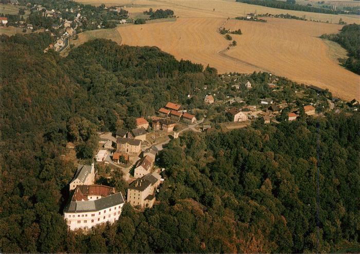 Sachsenburg Frankenberg Hainichen Sachsen Schloss Fliegeraufnahme Wald Felder Or