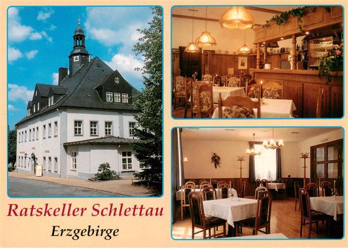 Schlettau Erzgebirge Sachsen Ratskeller Rathaus Gaststaette Restaurant Innenraum
