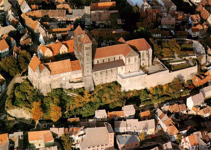 Quedlinburg Harz Stiftskirche Schlosskirche Fliegeraufnahme Harz Altstadt Fachwe