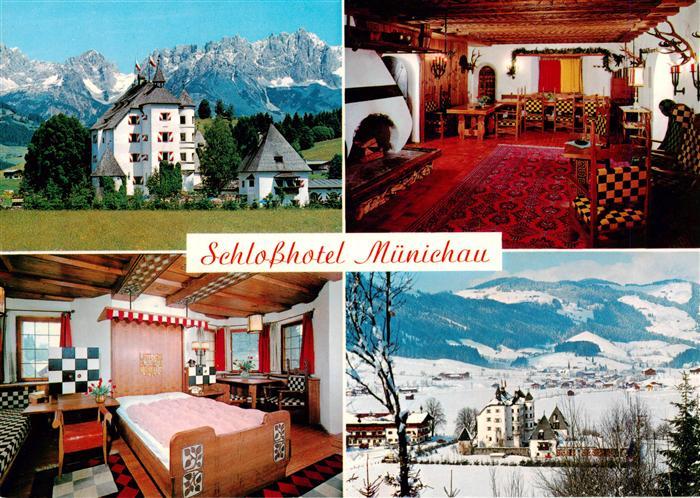 Kitzbuehel Tirol AT Schlosshotel-Muenichau Hotel Wilder-Kaiser Bergpanorama Wint