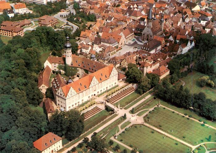 Weikersheim Schloss Schlosspark Taubertal Romantische-Strasse Fliegeraufnahme Al