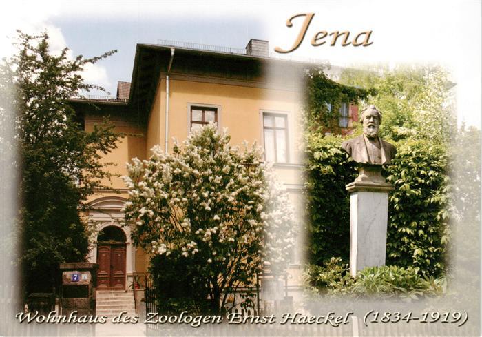 JENA Thueringen Ernst-Haeckel-Wohnhaus Bueste Zoologe Villa Garten
