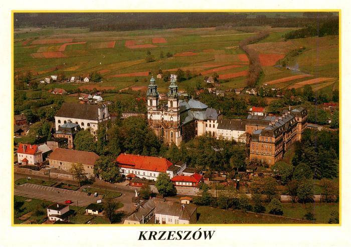 Gruessau Krzeszow Niederschlesien PL Kloster Kirche Stiftskirche Fliegeraufnahme