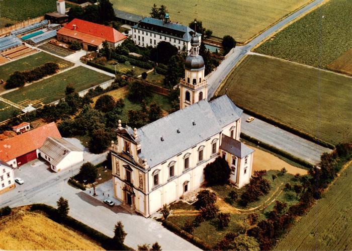 Faehrbrueck Wuerzburg Wallfahrtskirche Augustinerkloster Fliegeraufnahme Felder