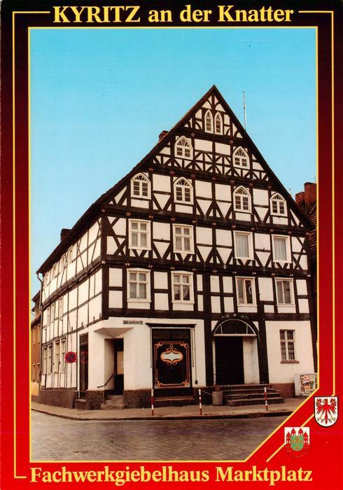 Kyritz Brandenburg Fachwerkgiebelhaus Marktplatz Fachwerk Knatter Giebel