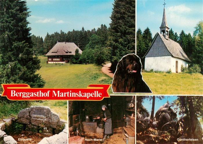 Furtwangen Schwarzwald BW Berggasthof-Martinskapelle Schwarzwaldhaus Kapelle Elz