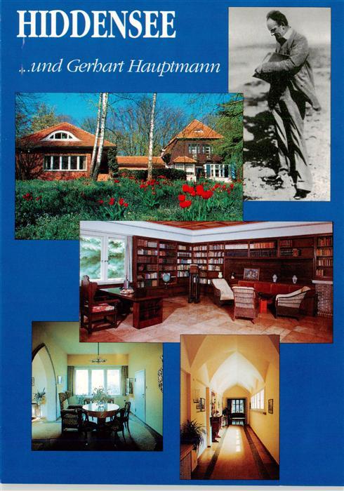 Insel Hiddensee Gerhart-Hauptmann Haus-Seedorn Bibliothek Innenraeume Insel Osts
