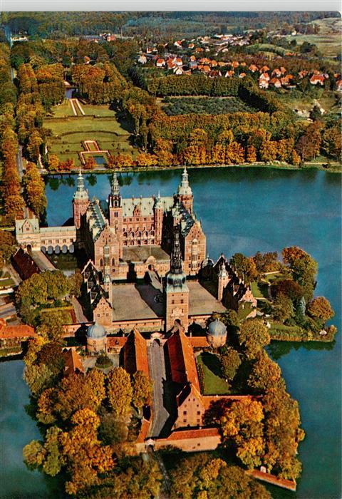 Hillerød Frederiksborg-Slot See Schloss Herbst Fliegeraufnahme Park Nationalhist