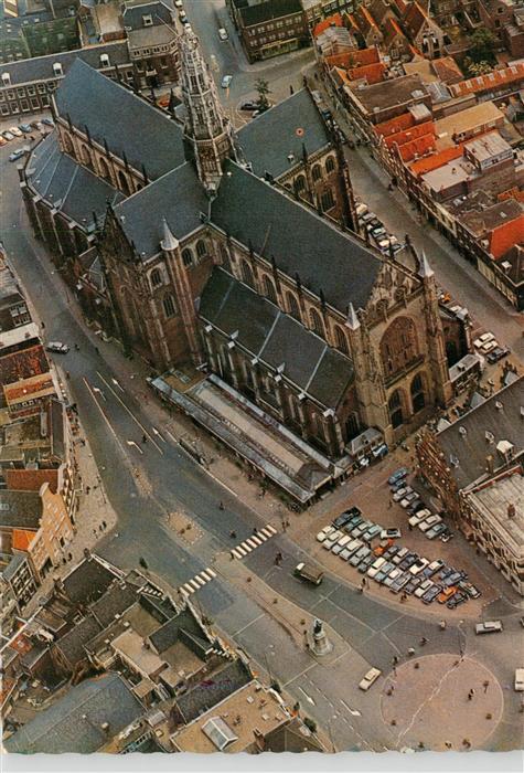 HAARLEM NL Grote-Kerk Luchtopname Fliegeraufnahme Altstadt Platz Parkplatz