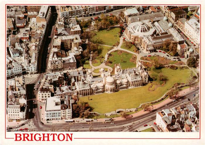 BRIGHTON East Sussex UK Royal-Pavilion The-Dome Fliegeraufnahme Park Stadtansic