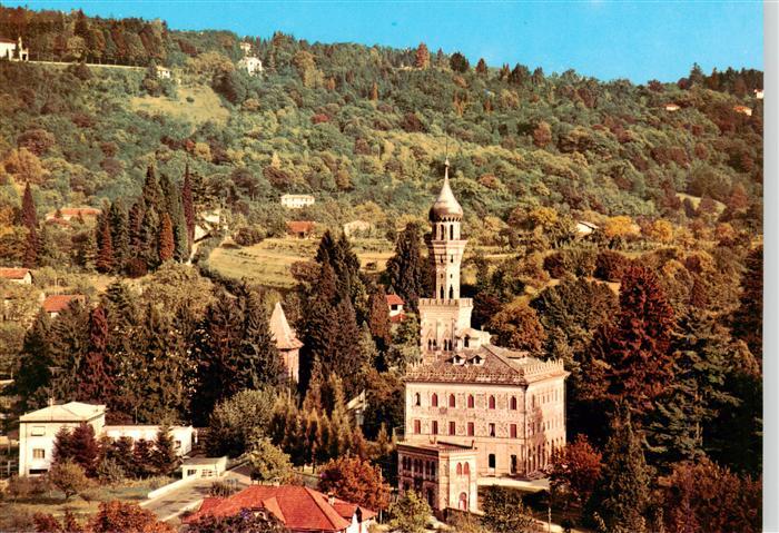 Orta Lago d Orta San Giulio Piemonte IT Villa-Crespi Lago-d Orta Turm Wald Huege