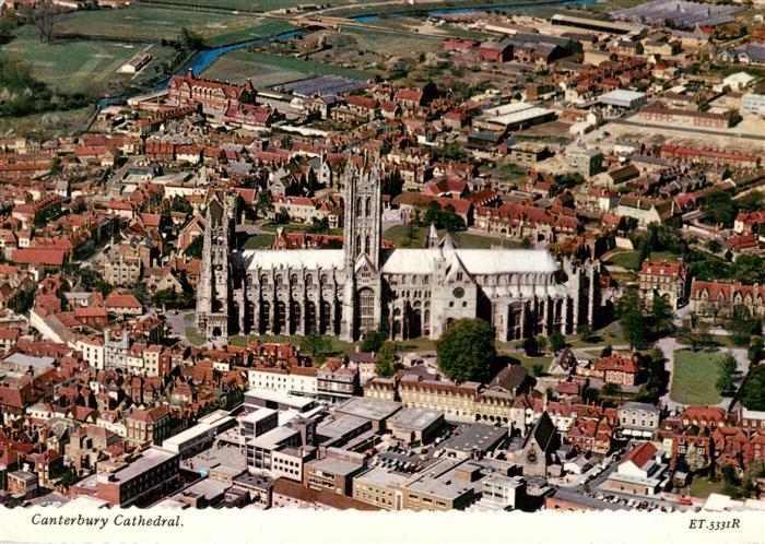 Canterbury Kent UK Canterbury-Cathedral Fliegeraufnahme Kathedrale Altstadt Sta