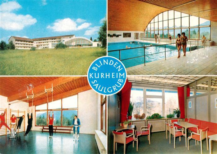 Saulgrub Blindenkurheim Erholungsheim Hallenbad Turnhalle Aufenthaltsraum Kurgar