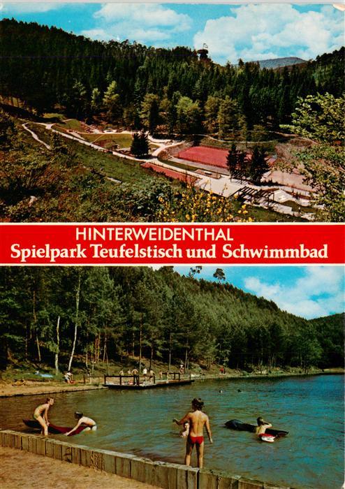 Hinterweidenthal Rheinland-Pfalz Spielpark Teufelstisch Schwimmbad Freibad Wald