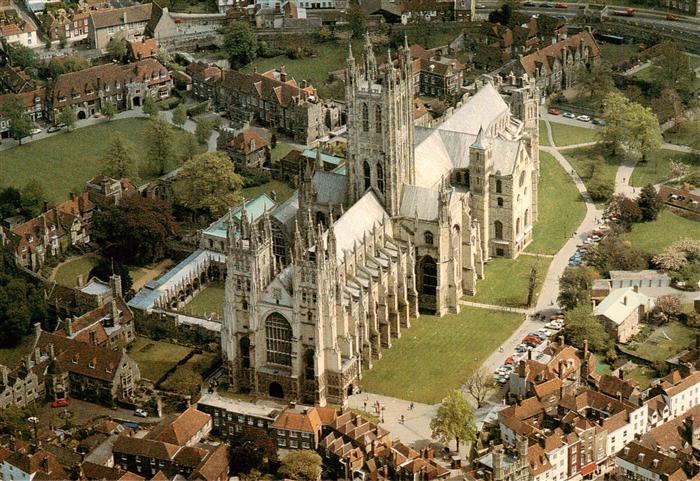 Canterbury Kent UK Canterbury-Cathedral Kathedrale Gotik Fliegeraufnahme Kreuzg