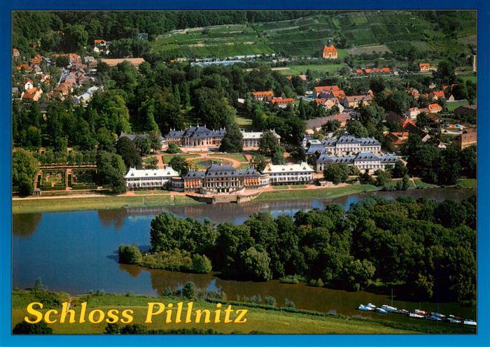 Pillnitz Dresden Schloss-Pillnitz Weinbergkirche Elbe Fliegeraufnahme Schlosspar