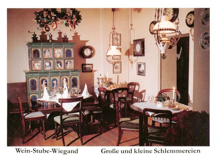 BERLIN CITY Wein-Stube-Wiegand Weinstube Restaurant Innenraum Kachelofen Gruend