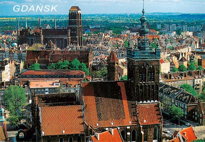 Danzig GDANSK PL Panorama Stare-Miasto Kosciol-sw-Katarzyny Marienkirche Altstad