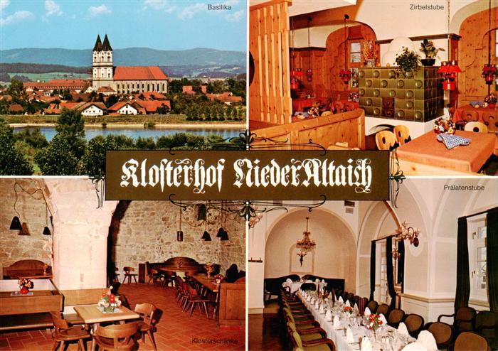 Niederaltaich Donau Klosterhof-Niederaltaich Basilika Zirbelstube Klosterschaenk