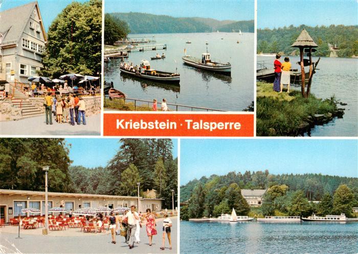Kriebstein Mittweida Sachsen Talsperre-Kriebstein Talsperrenansicht Bootsanleges