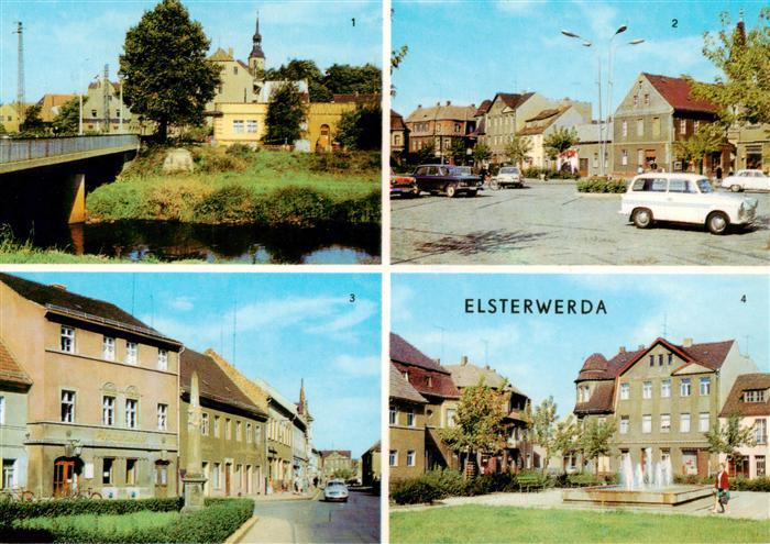 Elsterwerda Brandenburg Elster Markt Postmeilensaeule Hauptstrasse Brunnen Stras