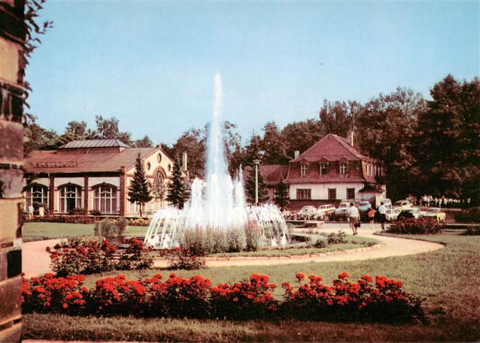 Karl-Marx-Stadt CHEMNITZ Pelzmuehle Springbrunnen Park Blumenbeete Kurhaus Passa