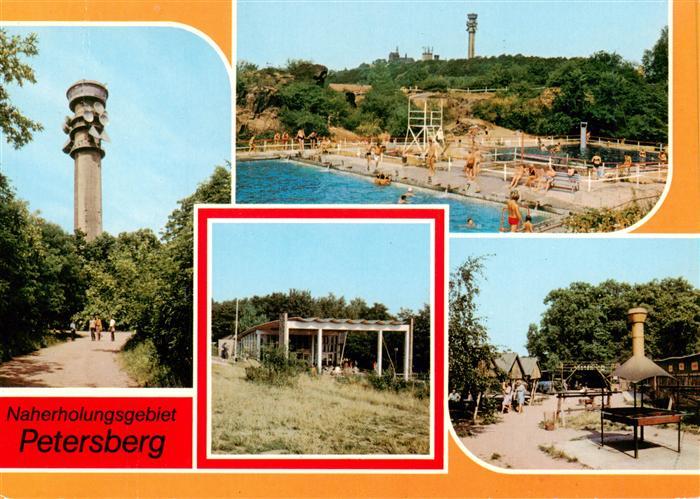 Petersberg Halle Fernsehturm Bergbad Freibad Schwimmbad Pavillon Waldschaenke HO
