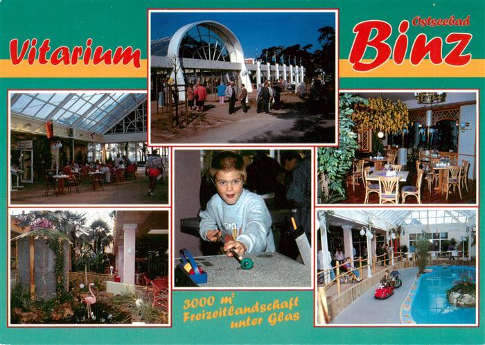 BINZ Ruegen Vitarium Freizeitlandschaft Glasdach Schwimmbad Restaurant Spielbere