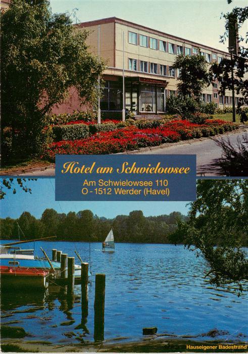 Werder Havel Hotel-am-Schwielowsee Schwielowsee See Segelboot Bootsanleger Bades