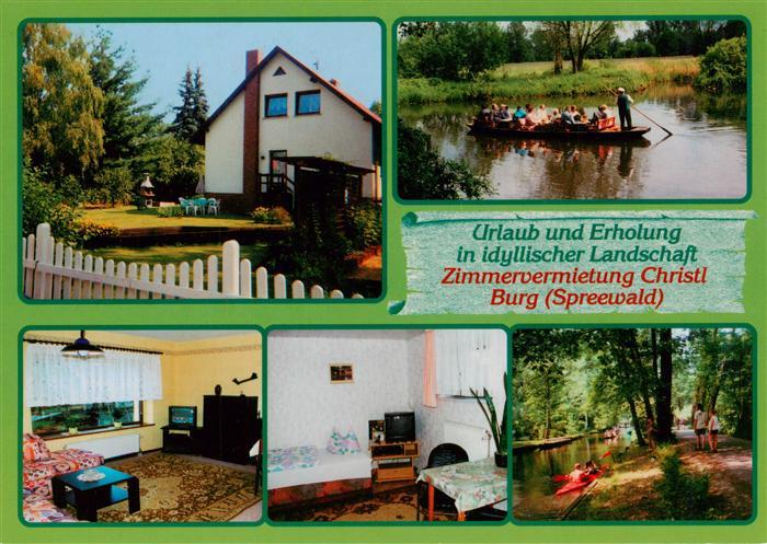 Burg Spreewald Brandenburg Zimmervermietung-Christl Spreewald Kahnfahrt Fluss Wa