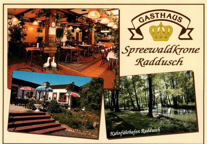 Raddusch Vetschau Spreewald Brandenburg Gasthaus-Spreewaldkrone Kahnfaehrhafen-R