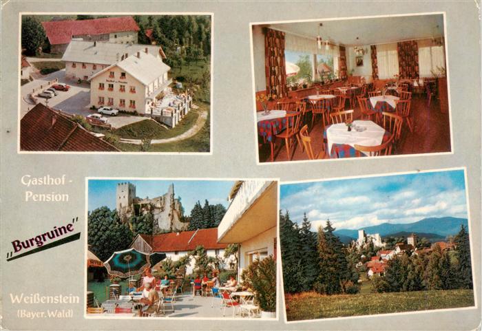 Weissenstein Burgruine 754m Regen Bayern Gasthof-Burgruine Pension Burgruine Gas