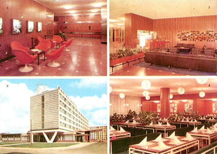 COTTBUS Hotel-Lausitz Hotel-Lužica Empfangshalle Hallenbar Hotelrestaurant Platt